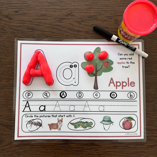 Alphabet Play Dough Mats
