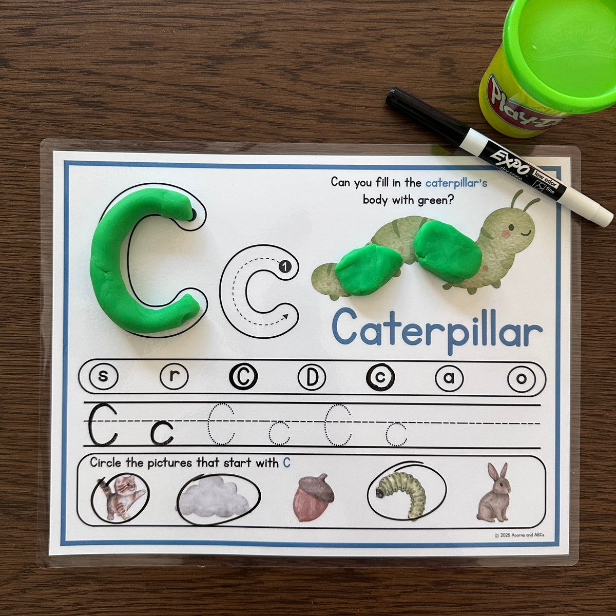 Alphabet Play Dough Mats