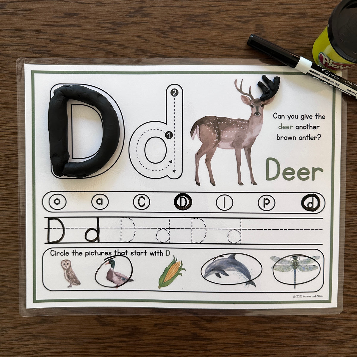 Alphabet Play Dough Mats