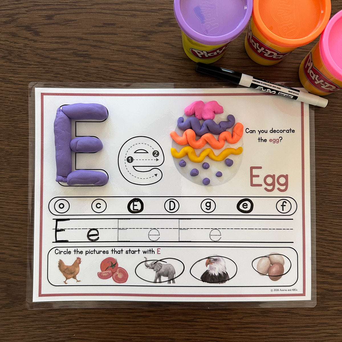Alphabet Play Dough Mats